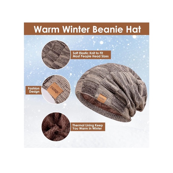 🌹🆕Red Knit Beanie, Scarf, and Touchscreen Gloves Set Christmas Gift - Picture 2 of 8